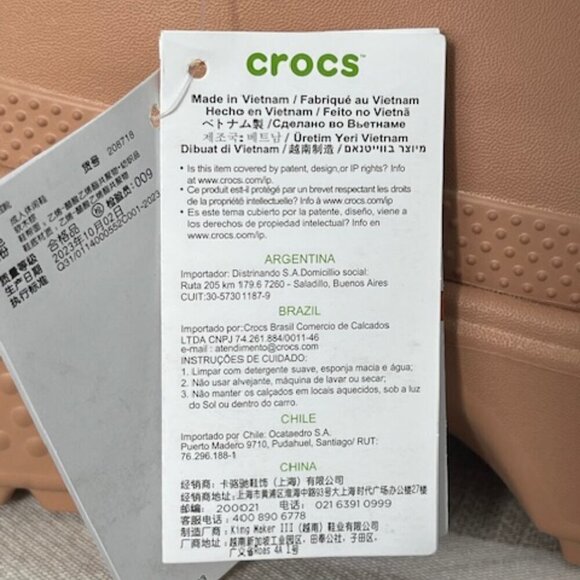 SOLD Crocs Stomp Faux Fur Fully Lined Rubber Ankle Boots Color CORK M- 7/W -9 - Picture 3 of 13